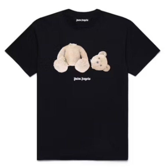 PALM ANGELS Teddy Bear Streetwear Luxury Designer Tee Shirt Men Medium Black NWT - Picture 2 of 3